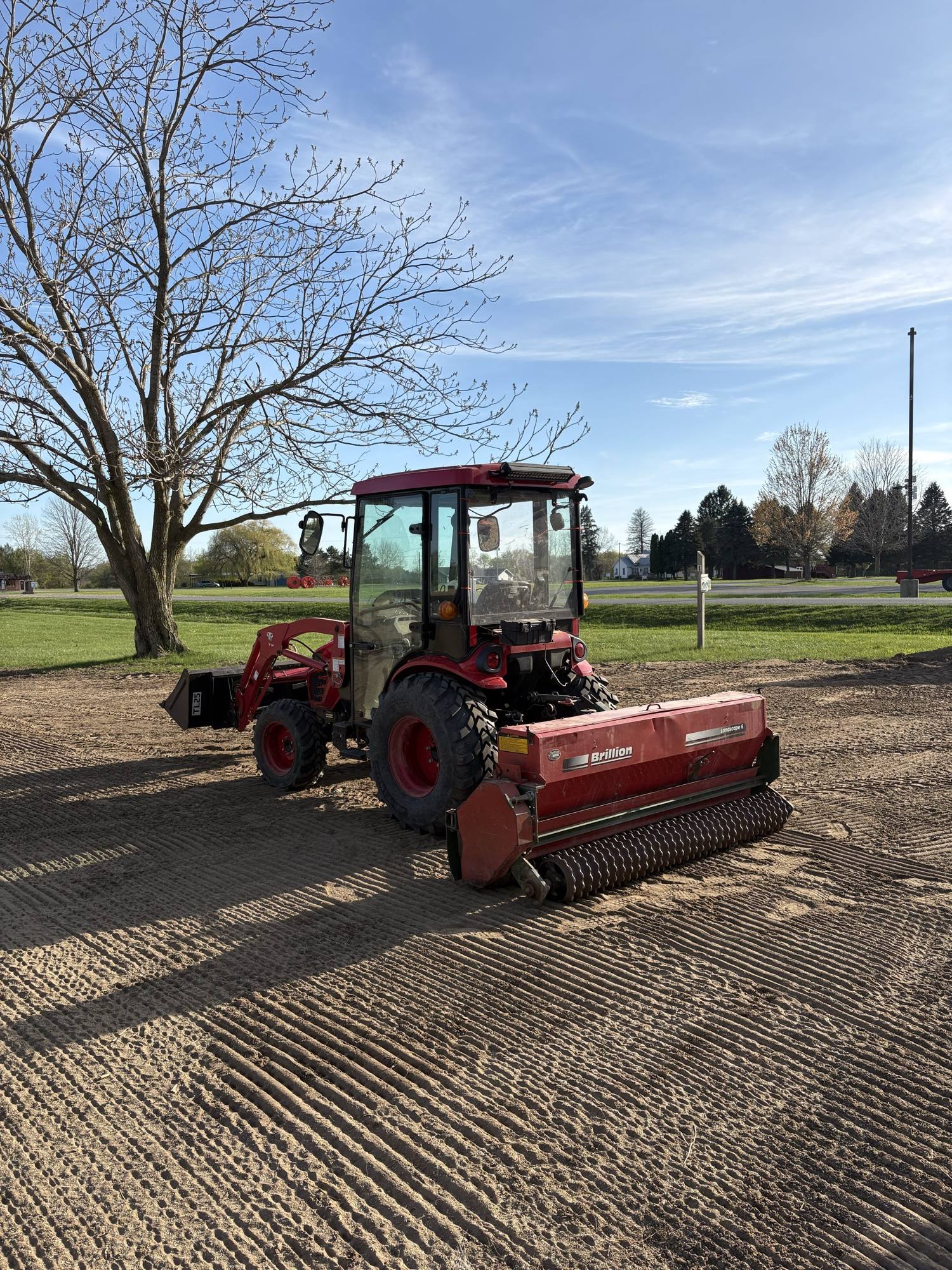 New lawn seeding project by North Shade Lawn